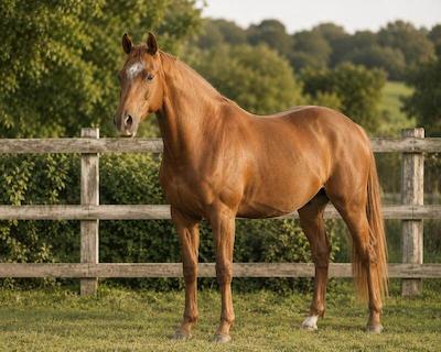 Noisette, jument d'élevage de La Boissière Stud