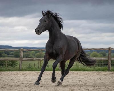 Orage, jeune cheval en développement à La Boissière Stud
