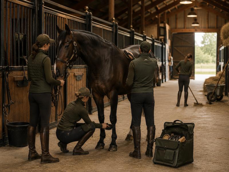 L'équipe de La Boissière Stud au quotidien